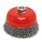 Forney Cup Brush, Crimped, 5 in x .014 in x 5/8 in-11 Arbor 72754 - alternate 1